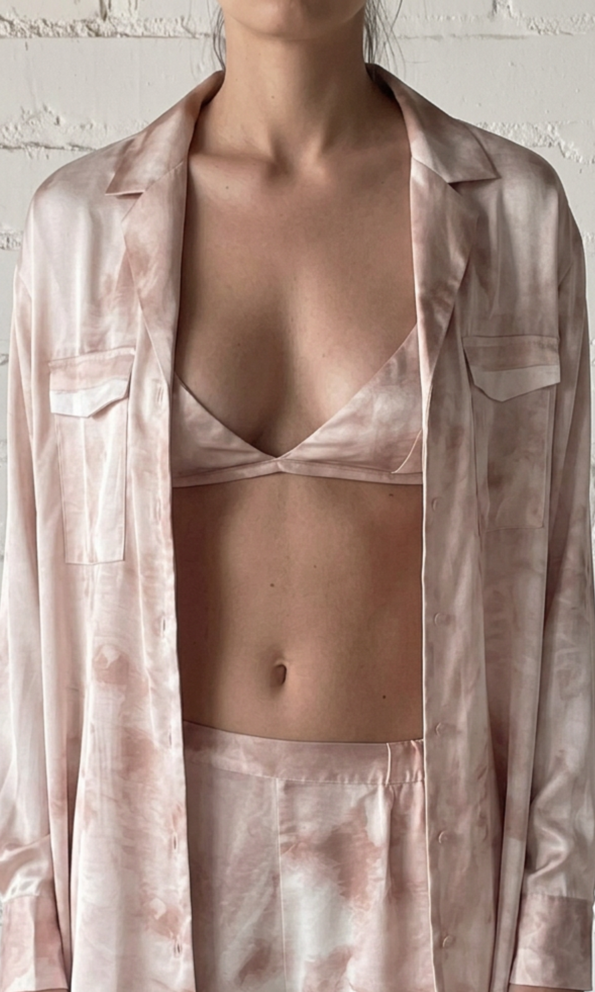 Womens | Ryan Polyester Satin Lycra Bandeau | Light Brown