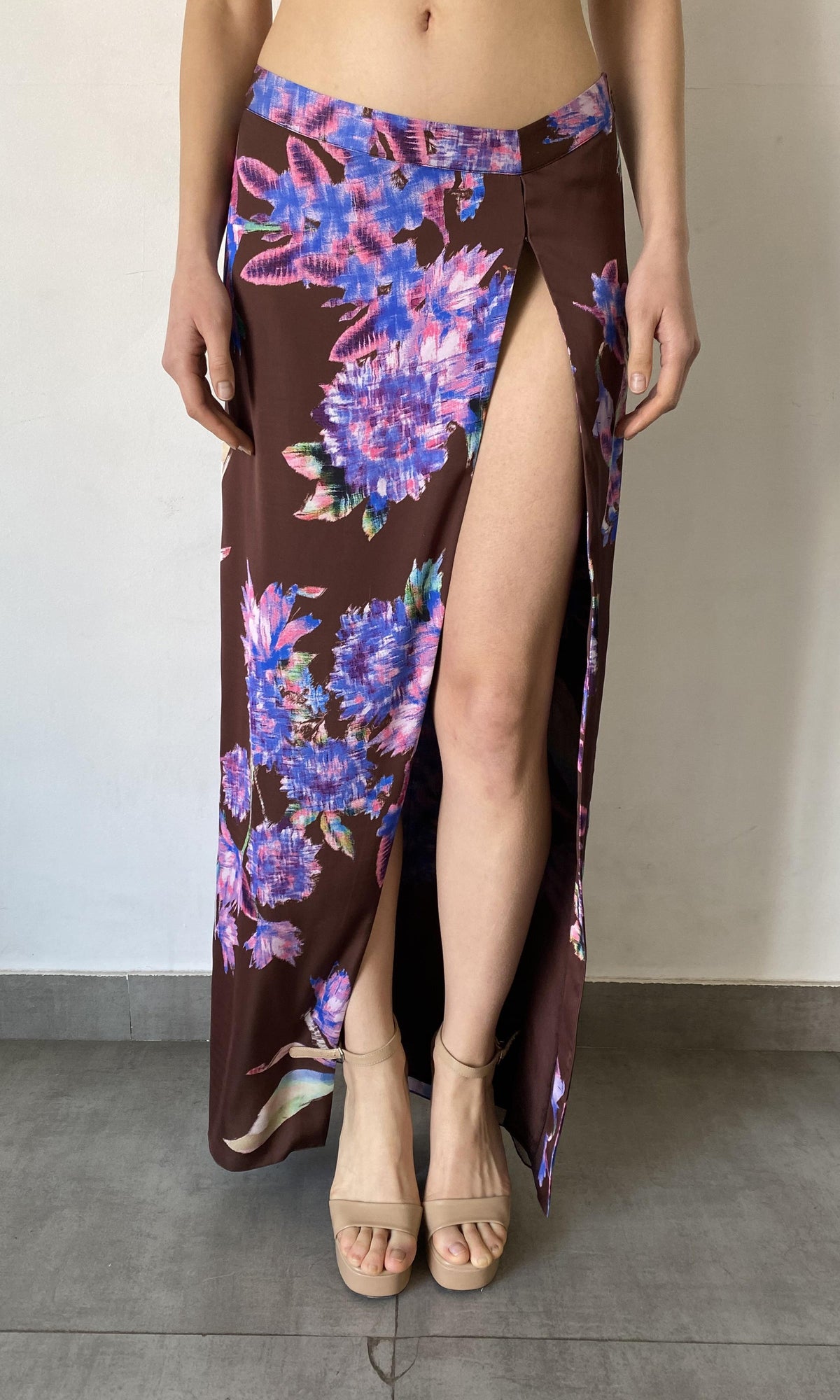 Rococo Sand | Shay Viscose Long Skirt | Brown