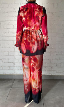 Womens | Shia Polyester Satin Pants | Mehroon