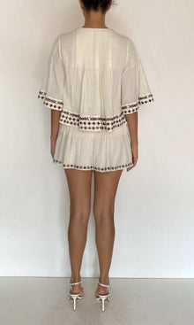 Rococo Sand | Taz Double Gauze Pintuck Skirt | White