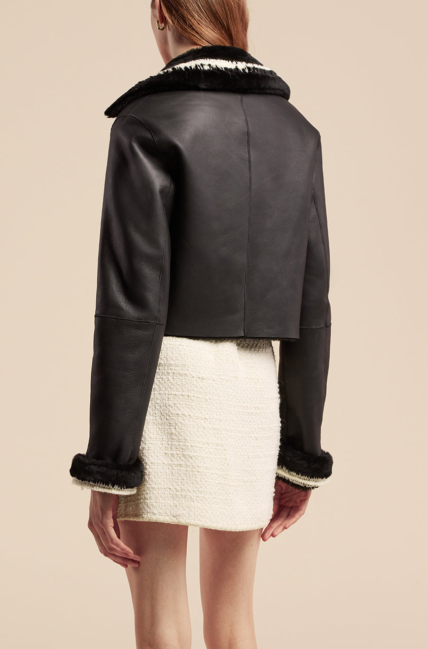 Reversible Shearling Jacket | Black