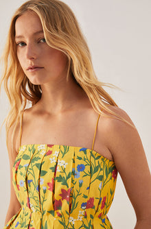 Botanica Fleur Pleated Tank | Dandelion