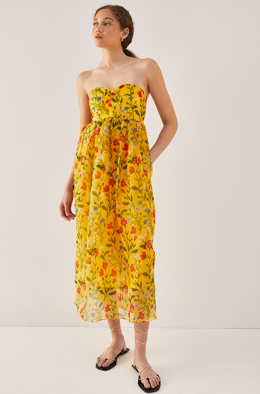 Botanica Fleur Sweetheart Organza Dress | Dandelion Combo