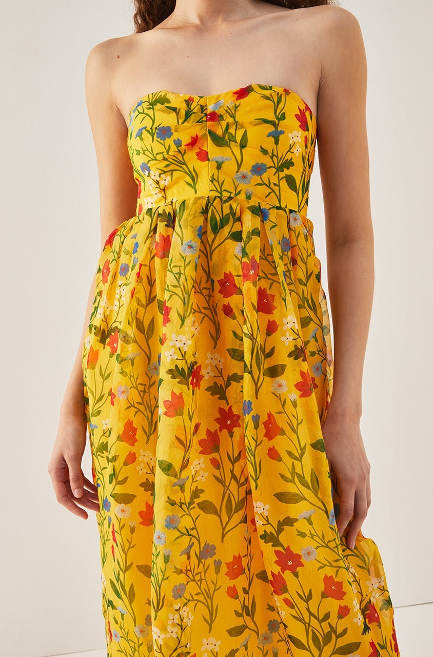 Botanica Fleur Sweetheart Organza Dress | Dandelion Combo