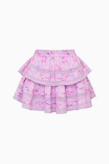 Ruffle Mini Heirloom Print Skirt | Hibiscus