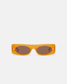 Ruthie Bio-Plastic Visor Sunglasses | Orange Merino