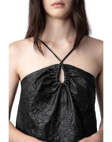 Women | Cidonie Cuir Froisse | Noir