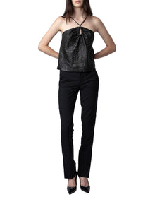 Women | Cidonie Cuir Froisse | Noir