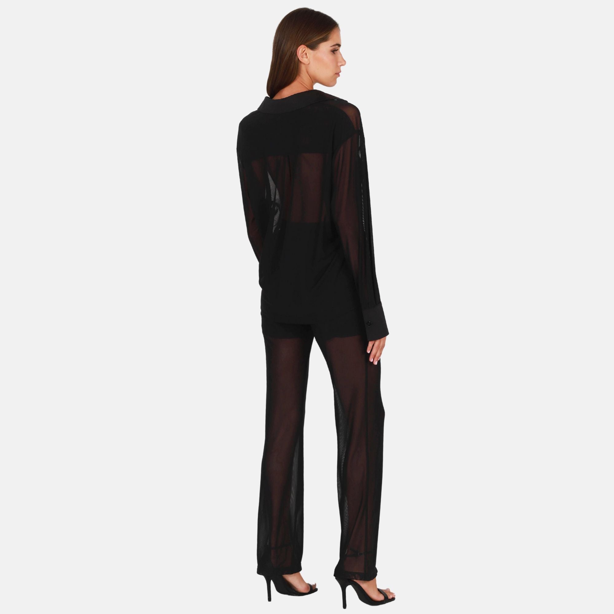 OW Collection RYAN Sheer Pants Pants 002 - Black Caviar