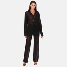 OW Collection RYAN Sheer Shirt Account 002 - Black Caviar