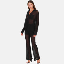 OW Collection RYAN Sheer Shirt Account 002 - Black Caviar