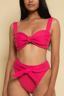 Paula Tie-Up Bikini Bottom | Raspberry