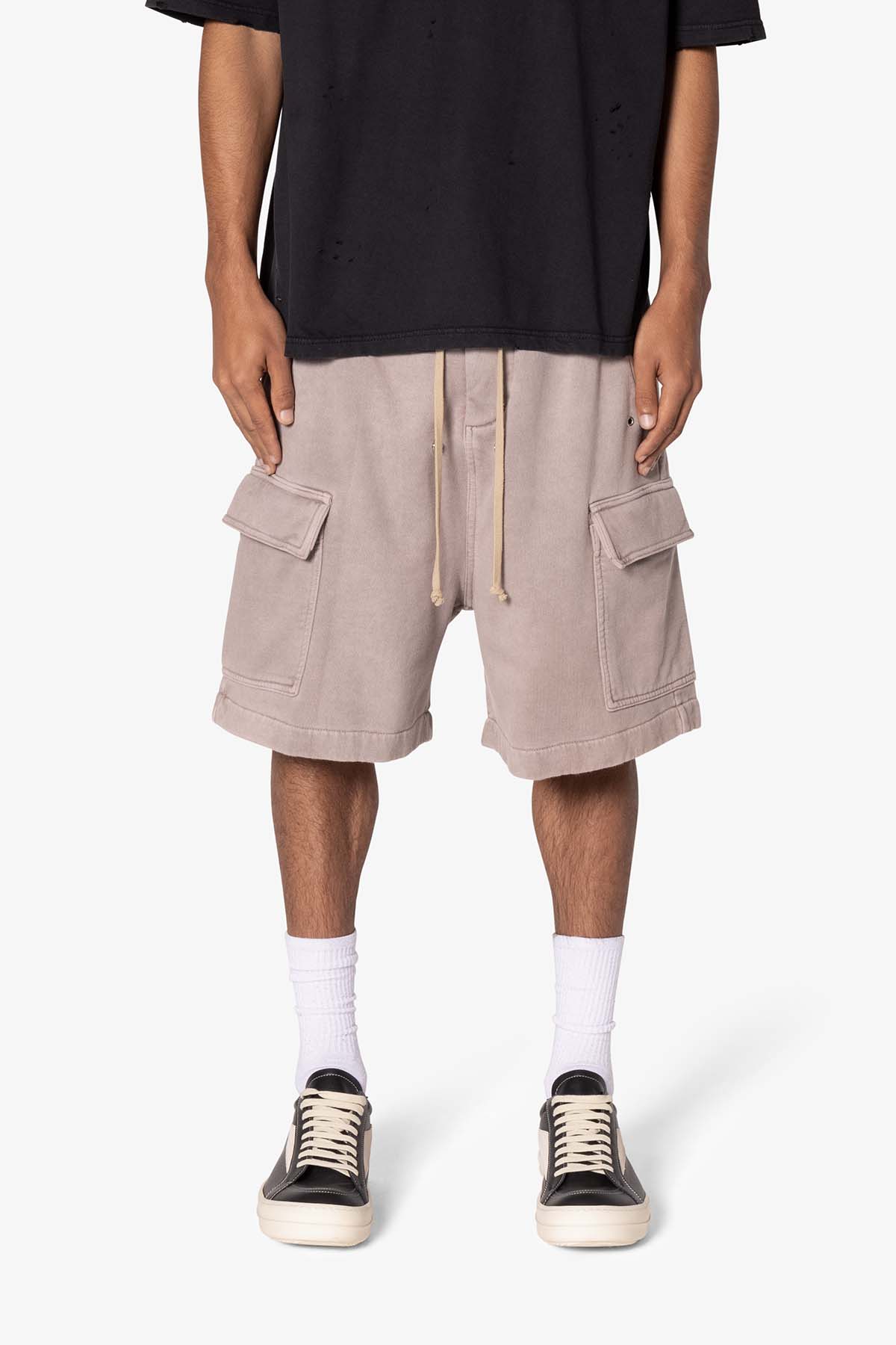 Rave Cargo Fleece Sweat Shorts | Washed Mauve