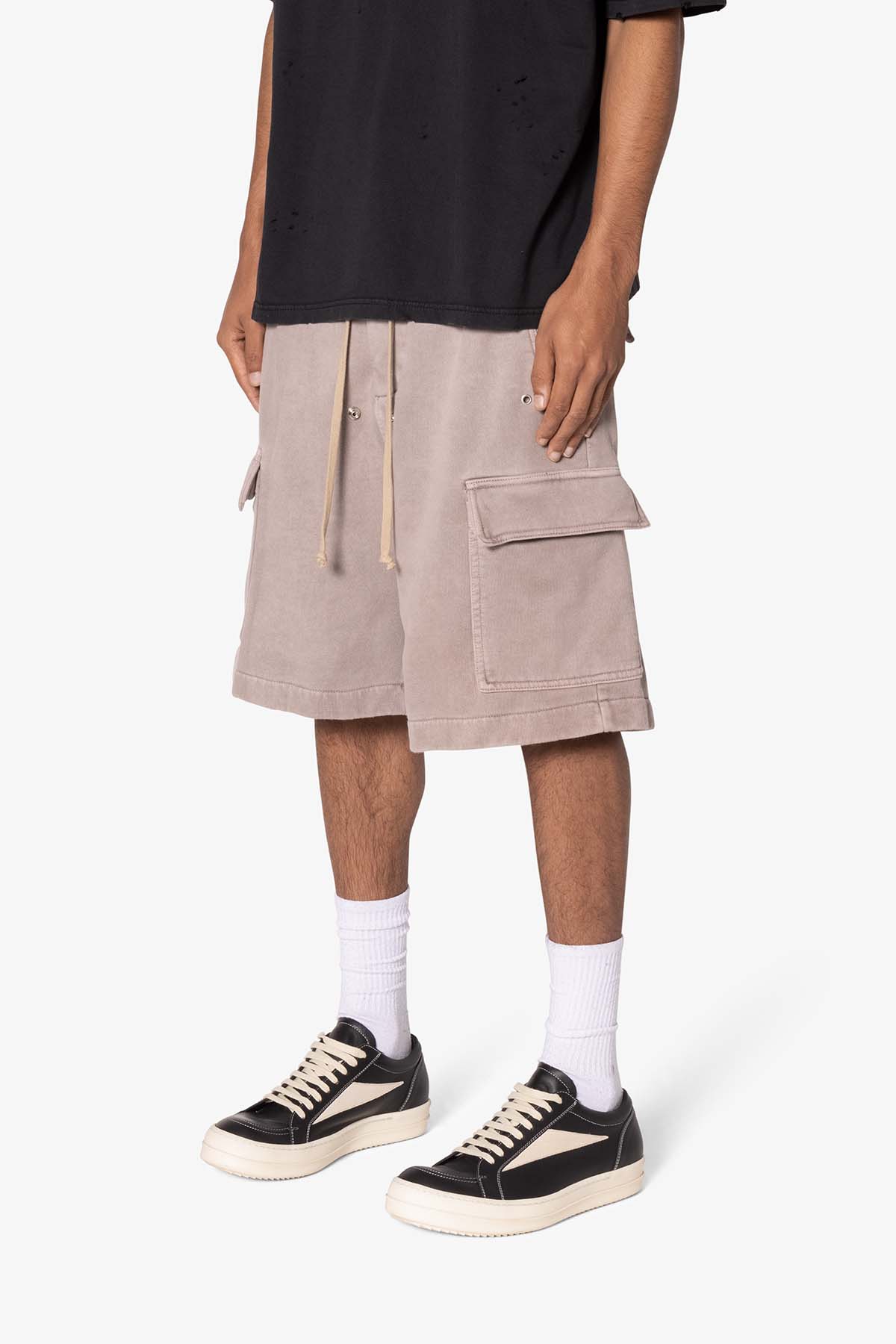 Rave Cargo Fleece Sweat Shorts | Washed Mauve