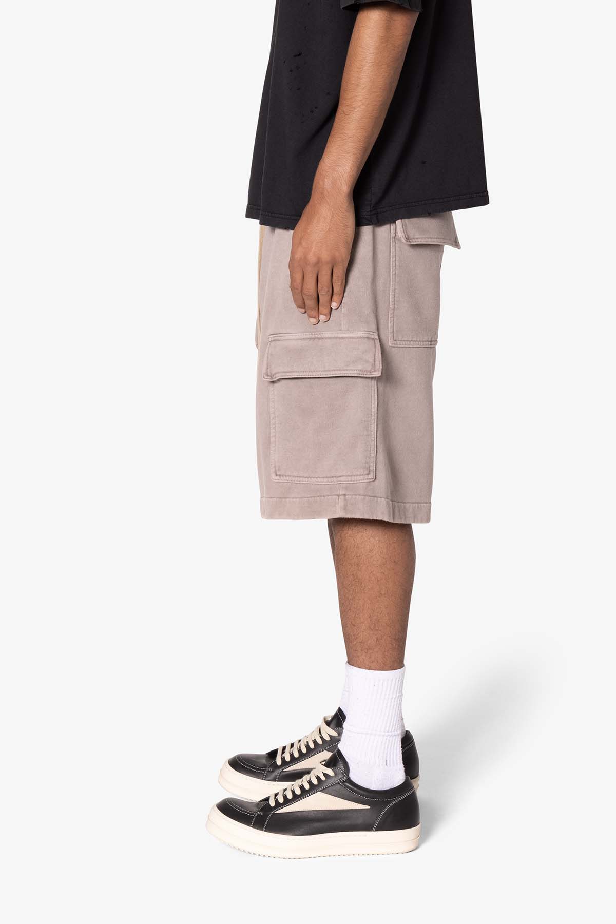 Rave Cargo Fleece Sweat Shorts | Washed Mauve