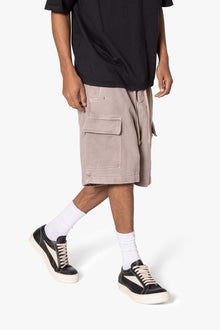 Rave Cargo Fleece Sweat Shorts | Washed Mauve