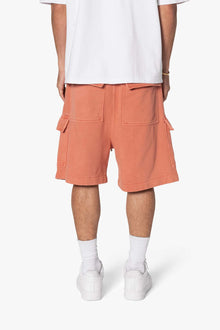 Rave Cargo Fleece Sweat Shorts | Washed Rust