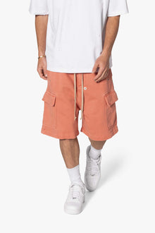Rave Cargo Fleece Sweat Shorts | Washed Rust