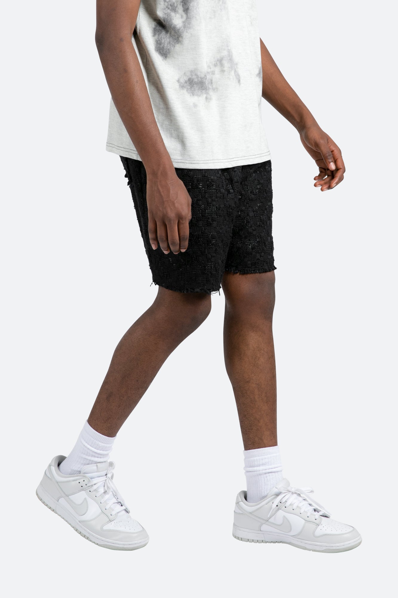 Raw Edge Shorts | Black