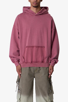 Raw Stitch Hoodie | Purple