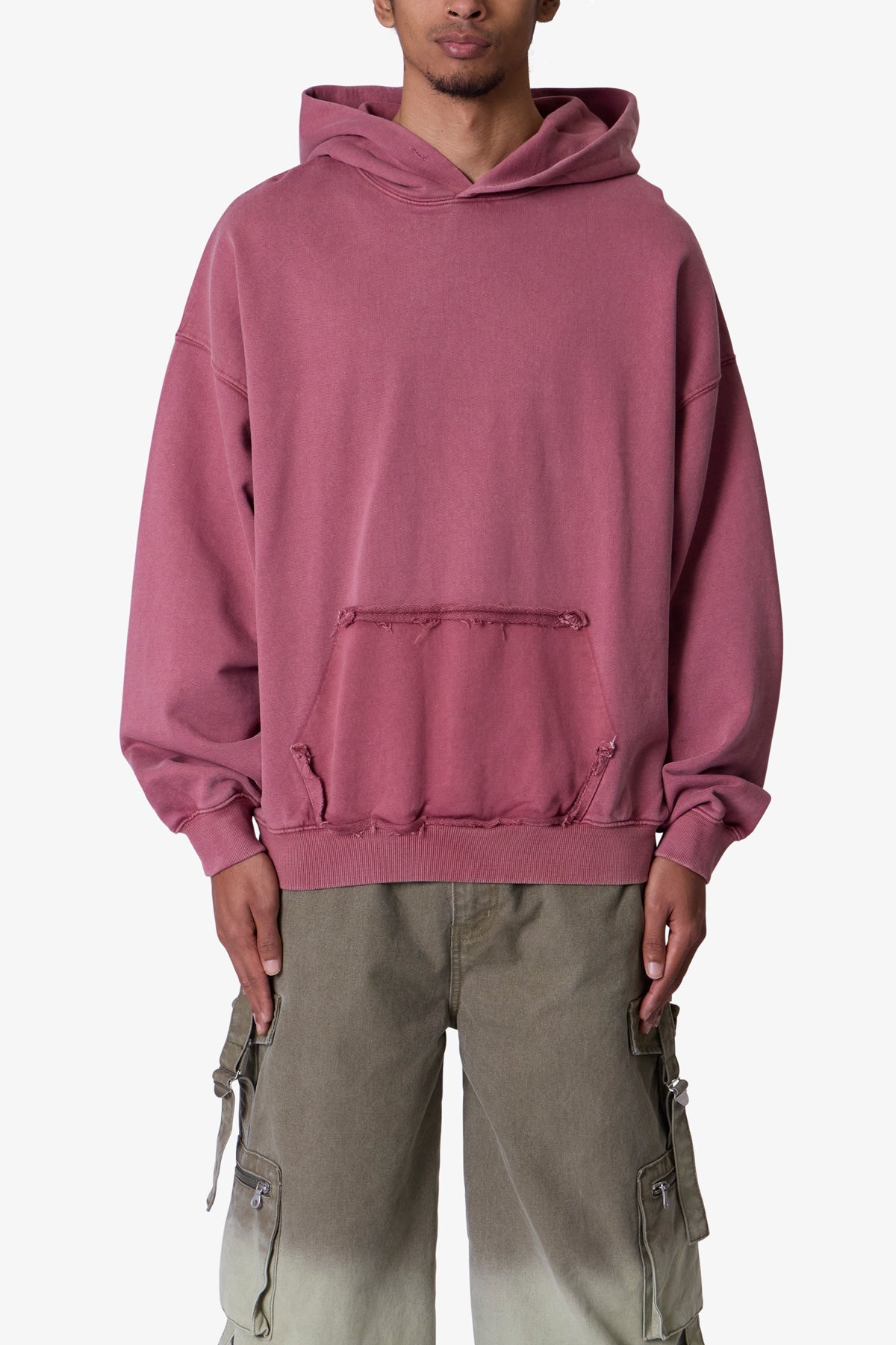Raw Stitch Hoodie | Purple