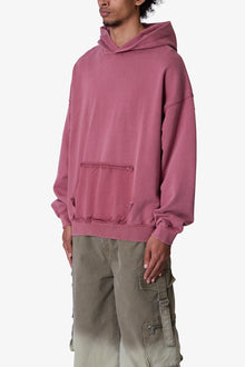 Raw Stitch Hoodie | Purple