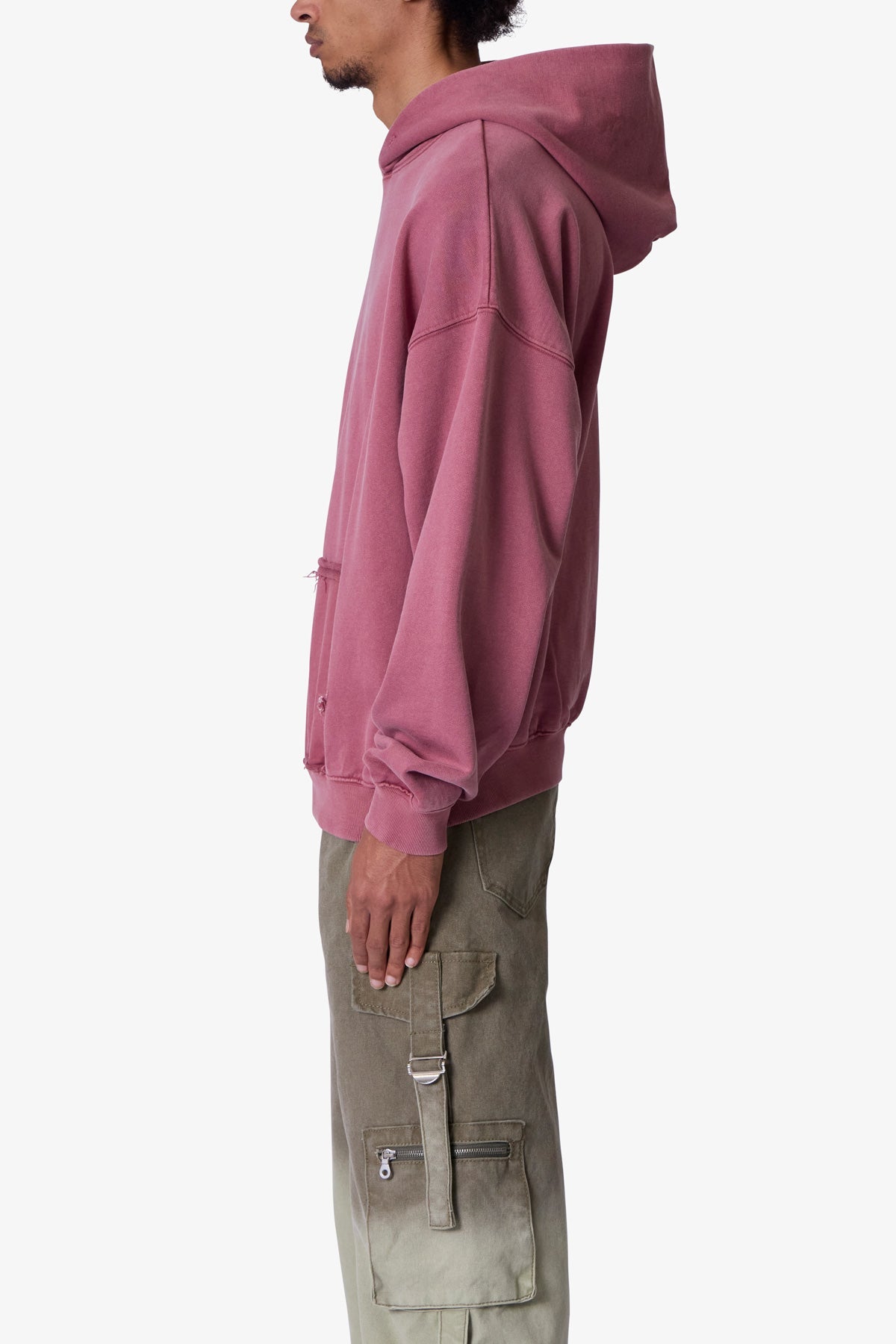 Raw Stitch Hoodie | Purple