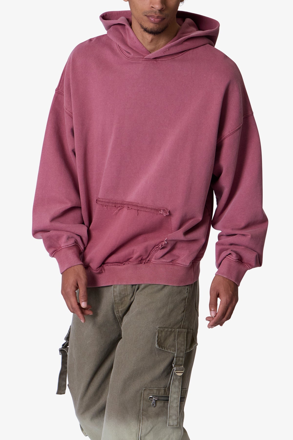 Raw Stitch Hoodie | Purple