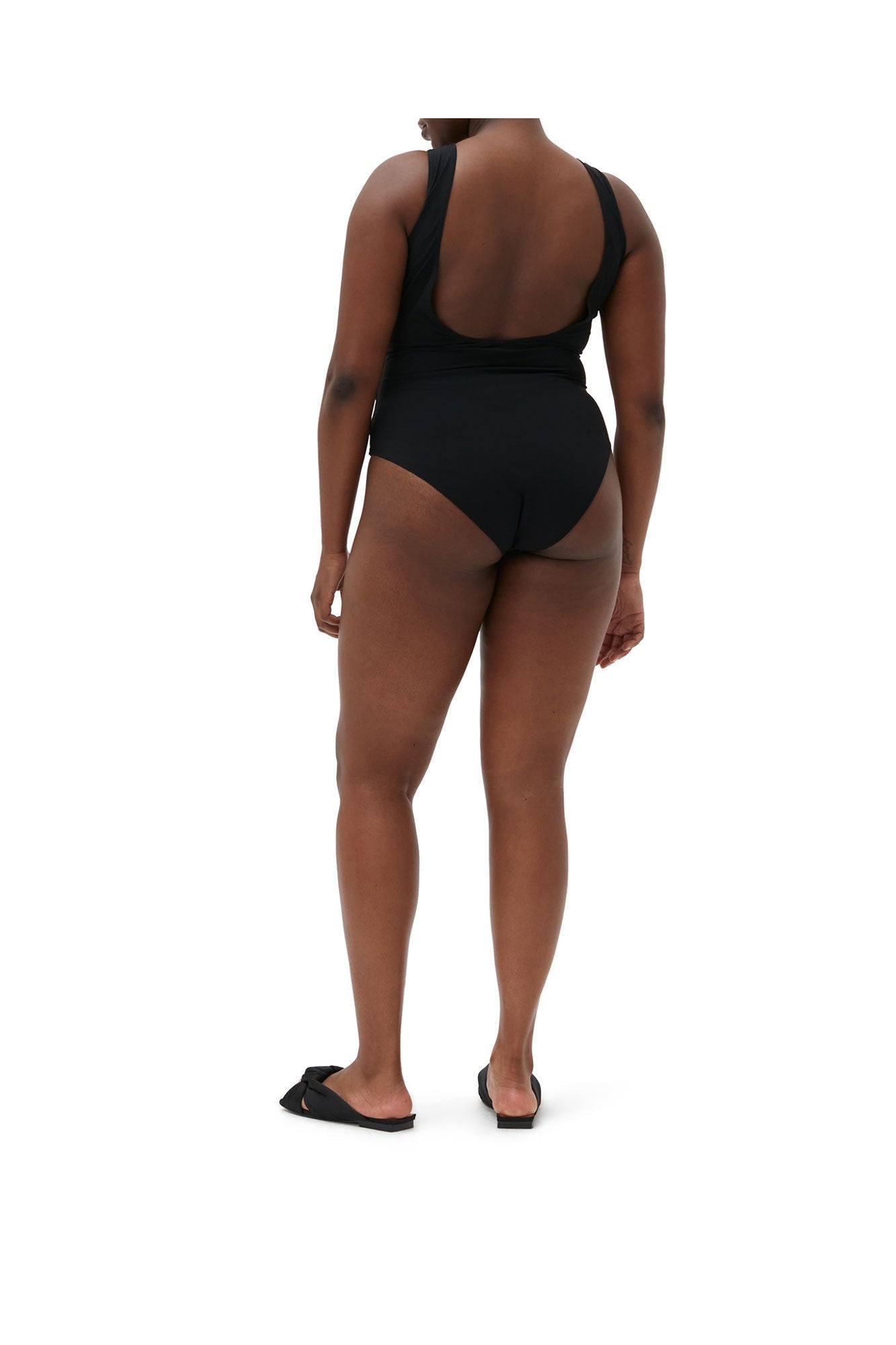 Recycled Matte Sporty Swimsuit | Black