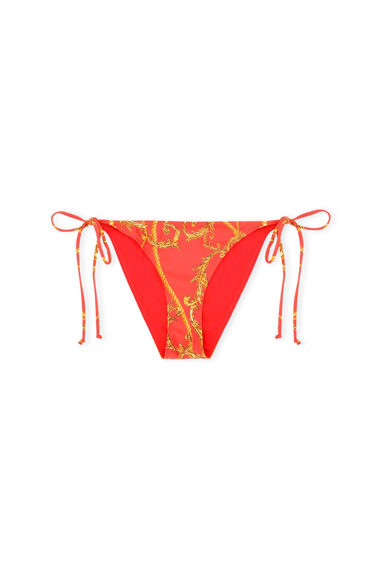 Recycled Printed String Bikini Briefs | High Risk Red