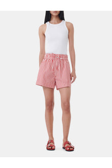 Red Stripe Cotton Shorts | Barbados Cherry