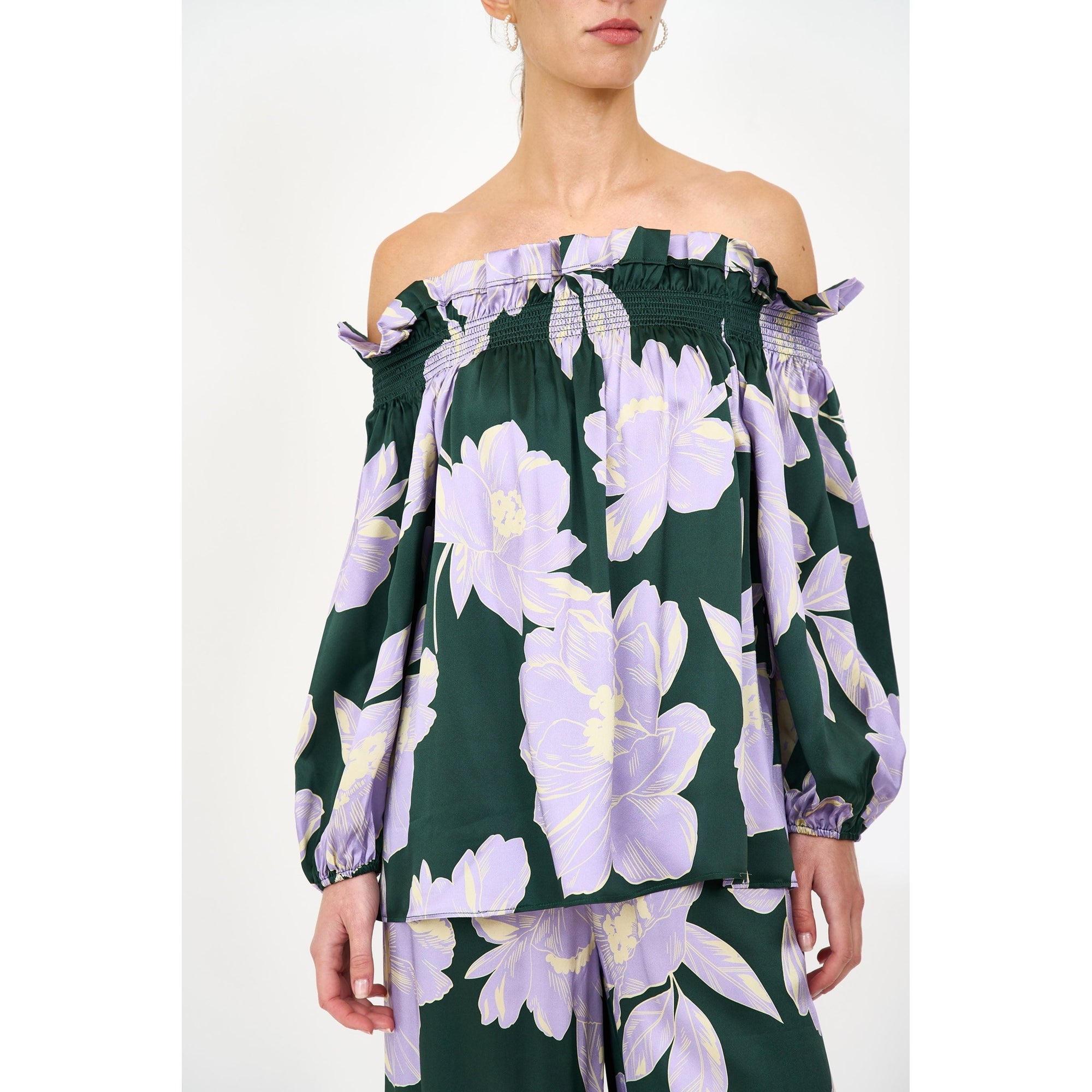 Regina Top | Green Blossom