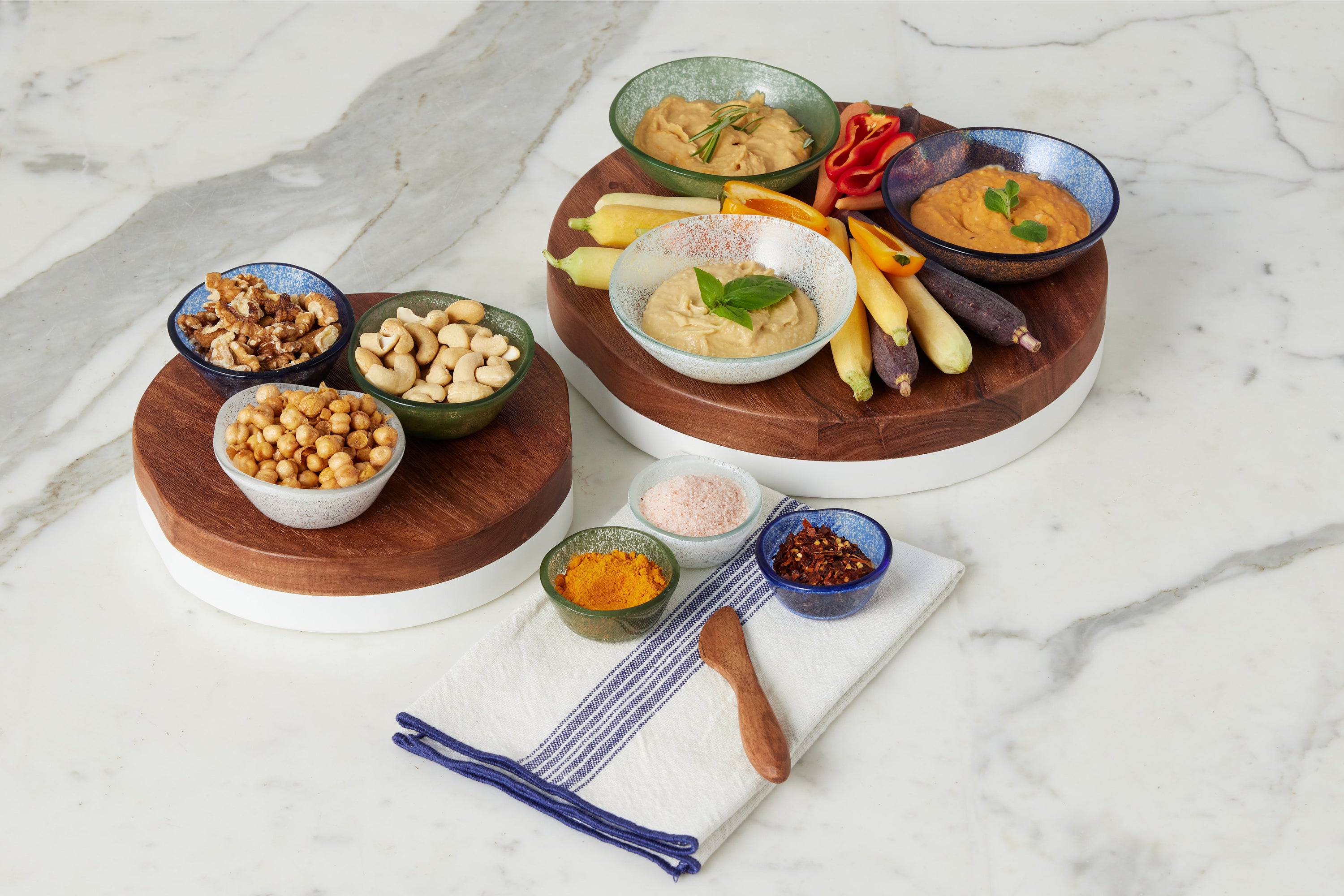 Glass Dipping Bowls | White | Set of 4