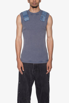 Ribbed Utility Vest | Blue