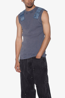 Ribbed Utility Vest | Blue