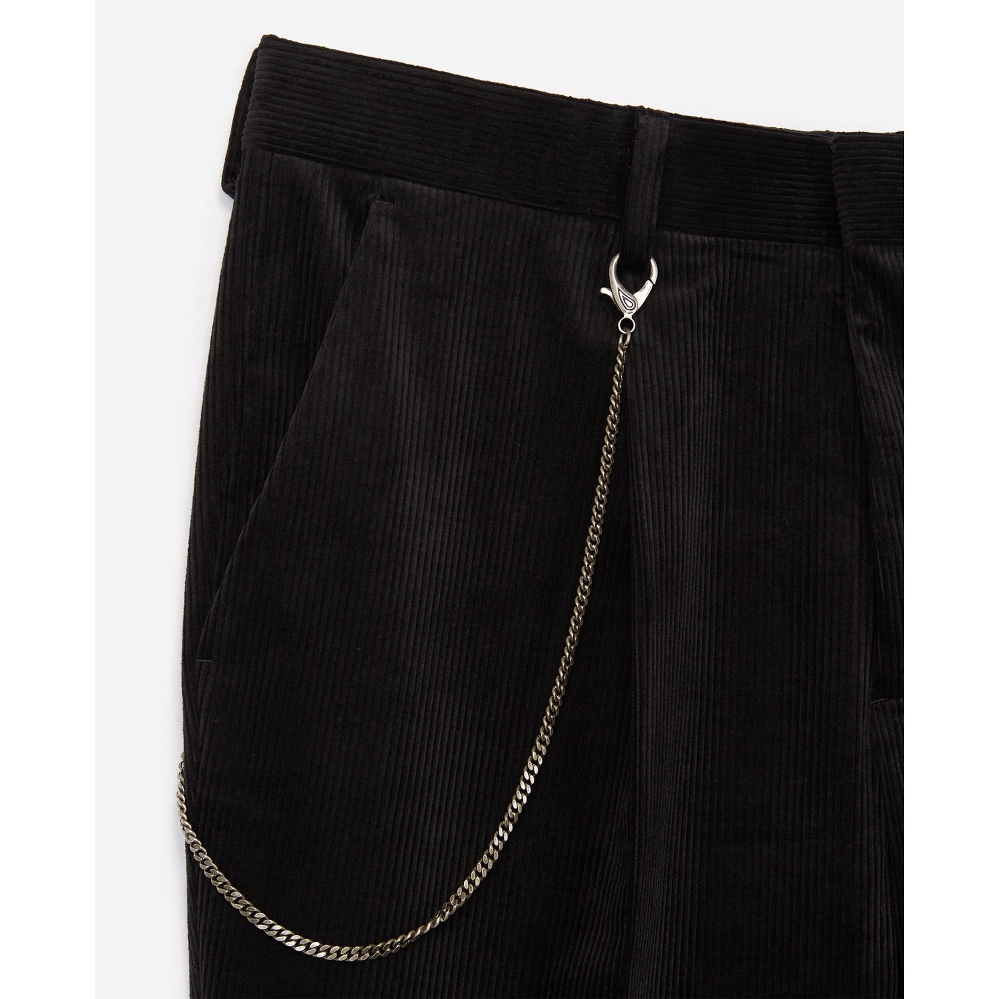 Ribbed Velvet Trousers | Men | Black