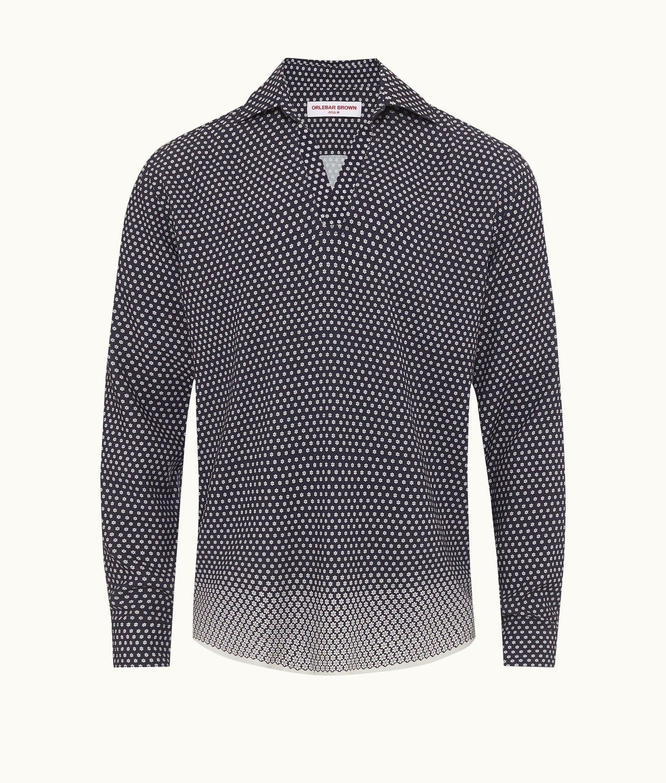 Ridley Floret Classic Collar Relaxed Fit Shirt | Night Iris/White