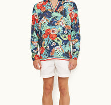 Ridley Linen Multi Anemone Relaxed Fit Overhead Shirt | Multicolour