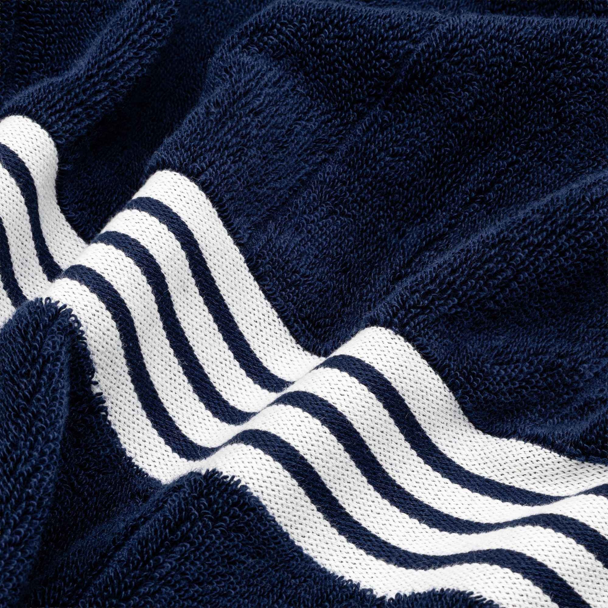 Nautilus Australian Cotton Towels | Navy/White