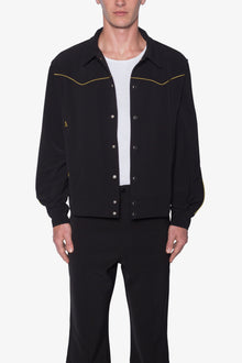 Rodeo Stitch Button Up Shirt | Black x Gold