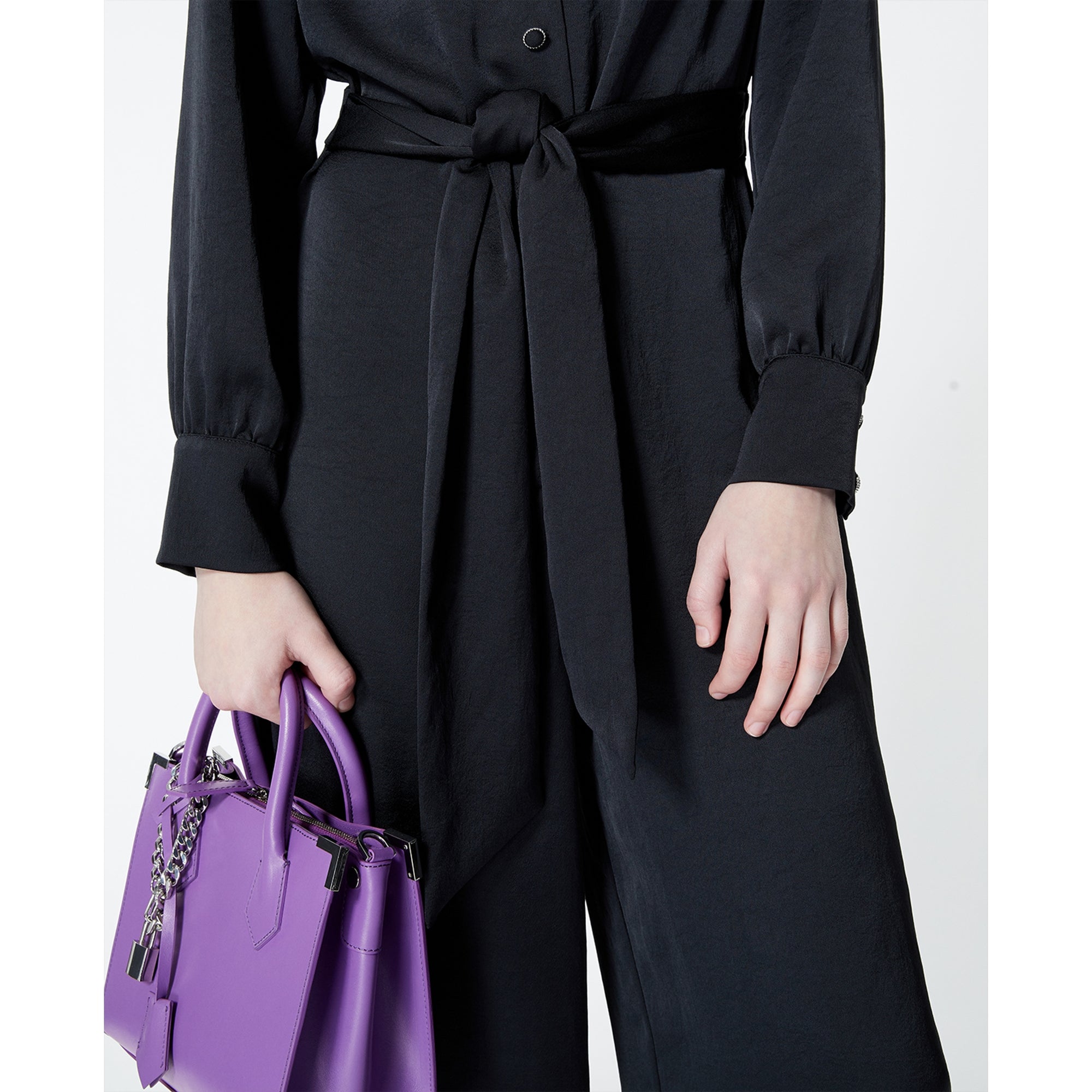 Roomy Jumpsuit In Satin | Women | Black