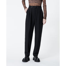 Roomy Pants In Cotton With Darts | Women | Black