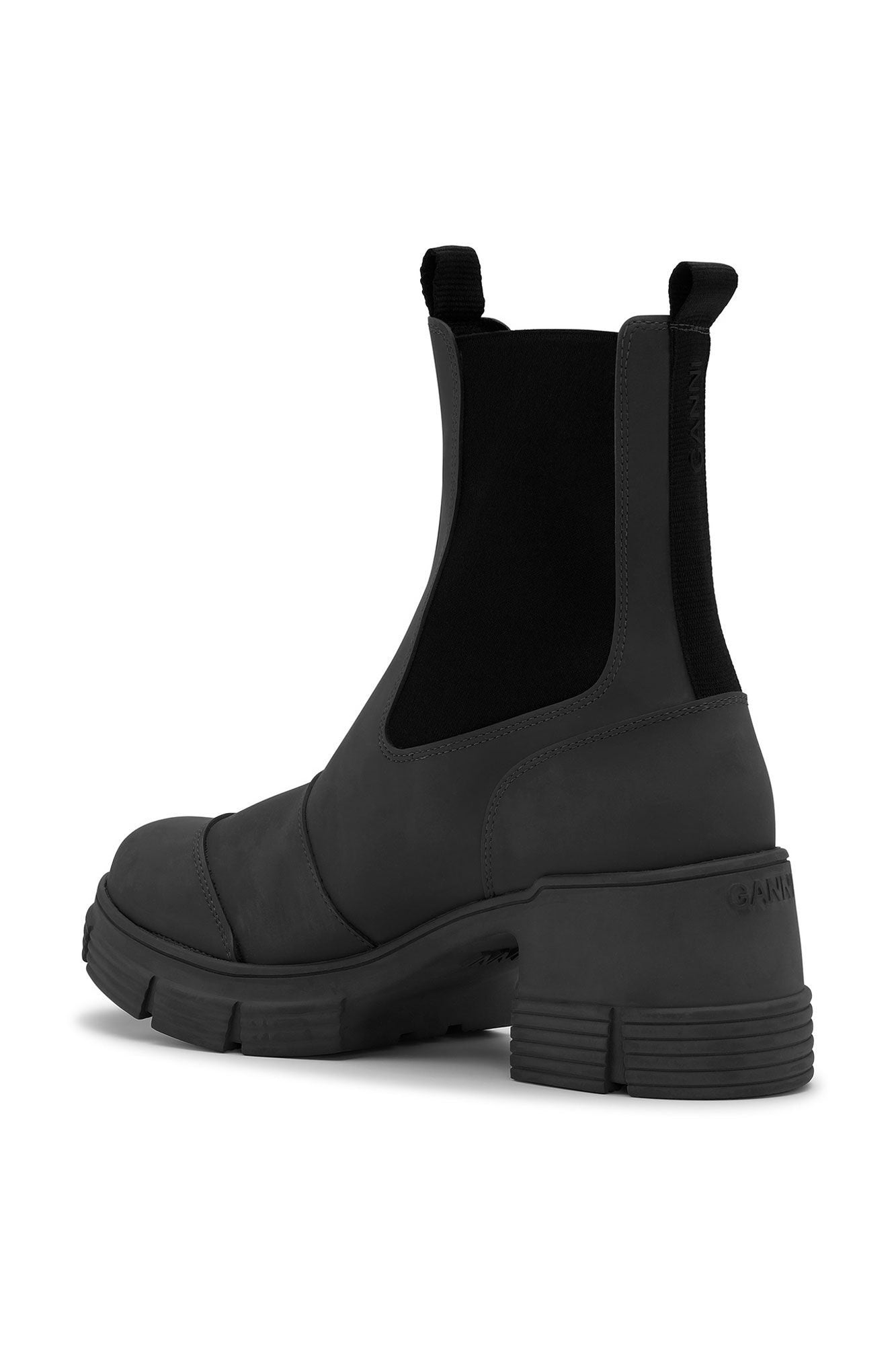 Rubber Heeled City Boots | Black