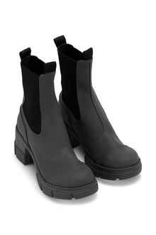 Rubber Heeled City Boots | Black