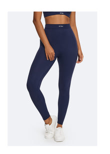 Ruched High-Waisted Leggings | Navy Blue