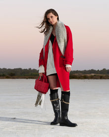 Rumour Has It Oversized Wool Blend Coat | Women | Red