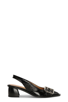 Feminine Buckle Slingback Pump Naplack | Black