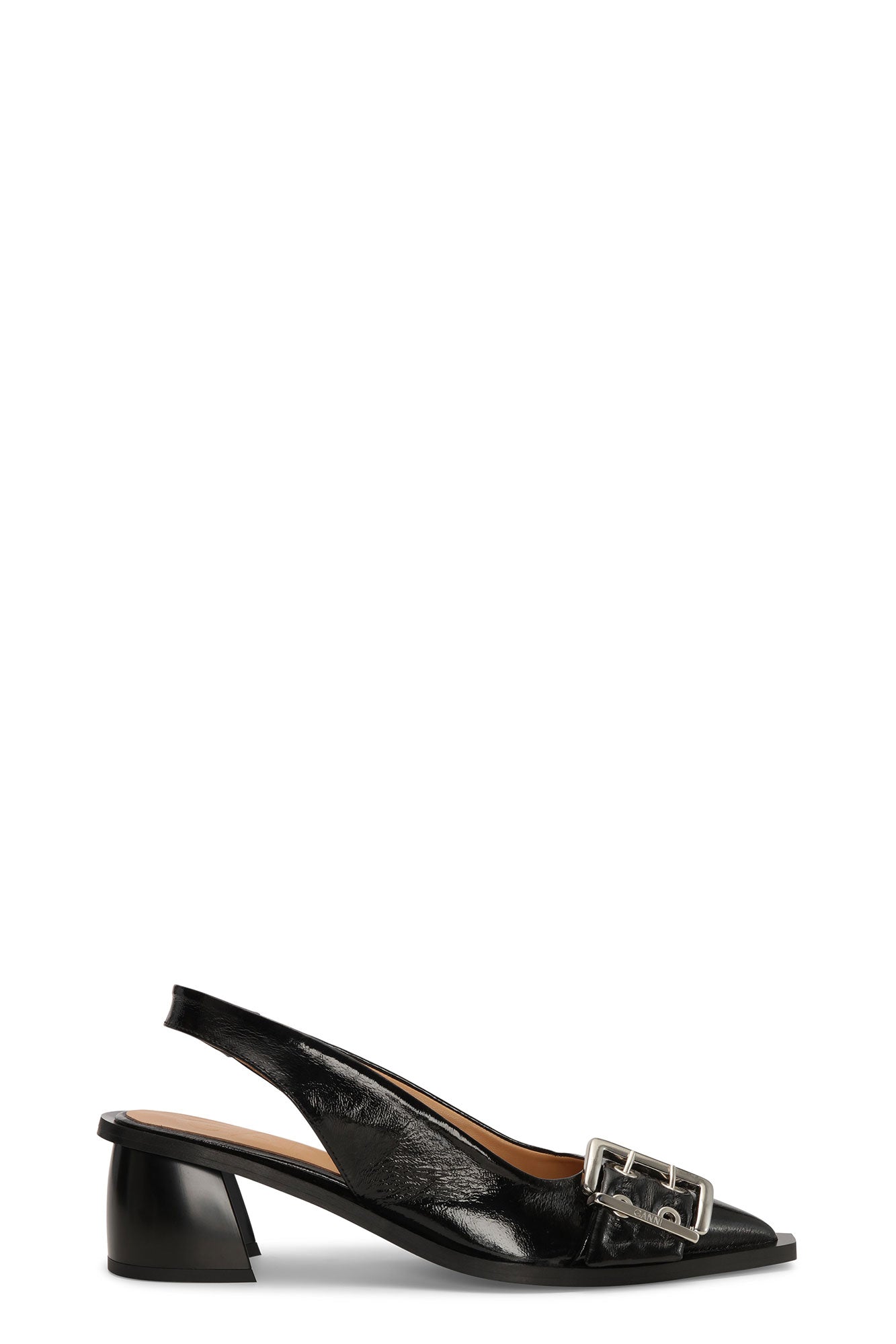 Feminine Buckle Slingback Pump Naplack | Black
