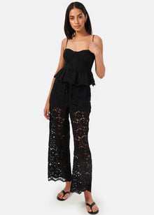 Dara Wide Leg Pant | Black