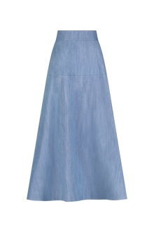 Denim A-Line Skirt | Light Denim
